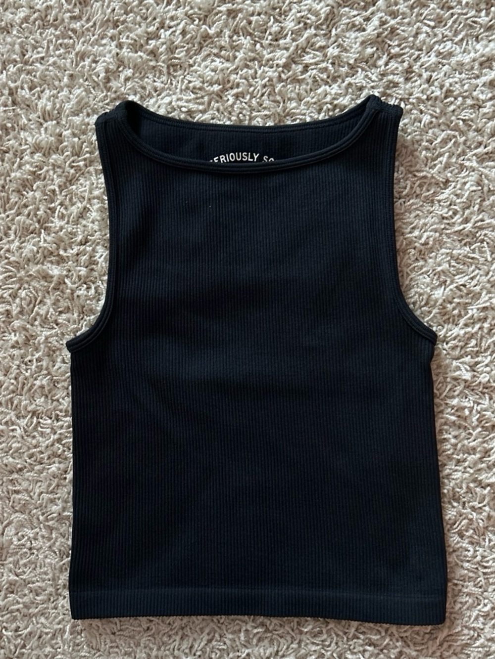 Aeropostale Women’s XS Black Cropped Ribbed Tank Top